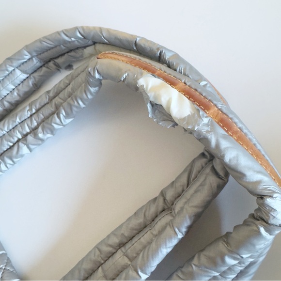 MZ Wallace Large Metro Tote Tin/Steel Metallic Travel Business Professional - Picture 13 of 16